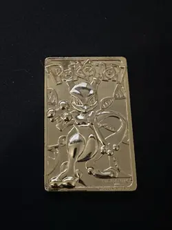 1999 Pokemon 23K Gold Plated Trading Card only Mewtwo Vintage - Image 1