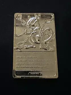 1999 Pokemon 23K Gold Plated Trading Card only Mewtwo Vintage - Image 2
