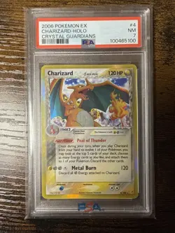 PSA 7 2006 Pokemon EX Charizard Holo Crystal Guardians Near Mint - Image 1
