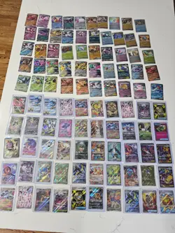 Pokemon Lot Of 100 Cards-Full Arts, Ex’s, Sir’s, Pokeballs, Holos, & More - Image 1