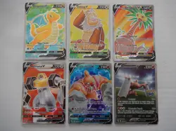 Pokemon GO V Full Art Card LOT of 6 Dragonite, Slaking, Conkledurr - Image 1