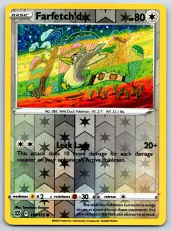 Farfetch'd Reverse Holo Brilliant Stars 115/172 Tomokazu Komiya Pokemon Card NM - Image 1