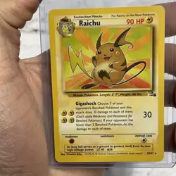 Raichu 29/62 Fossil Non Holo Rare Pokemon TCG Cards WOTC Vintage NM/MT Nintendo - Image 1