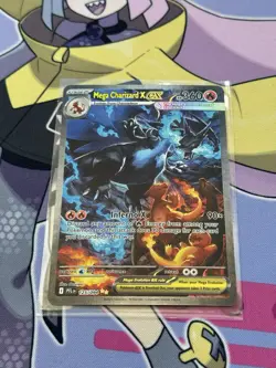 Pokemon Mega Charizard X EX 125/094 Phantasmal Flames Full Art Holo Rare Card - Image 2