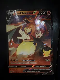 Pokemon Celebrations Lance's Charizard V Oversized Jumbo Promo SWSH133 NM SWSH - Image 1