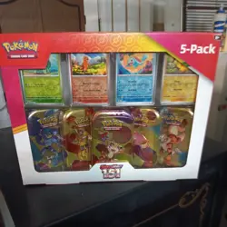 Pokemon Scarlet & Violet - 151 (5-Pack) Mini Tins w/ 4 Promos Bundle *LAST ONE* - Image 1