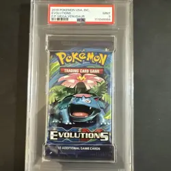 2016 Pokemon Evolutions PSA 9 MINT Graded Venusaur Sealed Booster Pack - Image 1