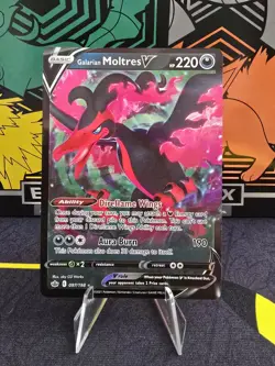 Galarian Moltres V 097/198 Chilling Reign Holo Ultra Rare Pokemon Card NM/M - Image 1