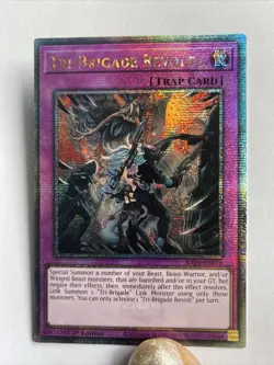 RA01-EN079 Tri-Bridage Revolt Quarter Century Secret Rare 1st Edition YuGiOh NM - Image 1