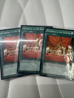 Yugioh- 3X Offerings to the Doomed - Common - 1 Unlimited 2 1st - LON-051 - LP - Image 1