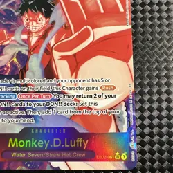 ONE PIECE Monkey D Luffy Alt Art EB02-061 SEC Anime 25th Collection English - Image 5