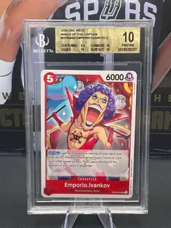2024 One Piece Wings Of The Captain #OP06-003 Emporio.Ivankov BGS 10 PRISTINE - Image 1