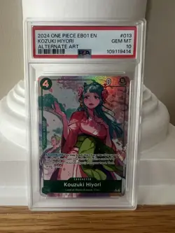 PSA 10 Kouzuki Hiyori EB01-013 Alternate Art Memorial Collection One Piece TCG - Image 1