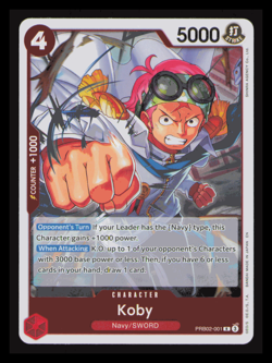 One Piece Premium Booster The Best Vol. 2 Koby #PRB02-001 RARE NM - Image 1