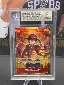 2022-24 One Piece Promos #ST10-006 Monkey D Luffy Treasures Booster Set BGS 9 - Image 1
