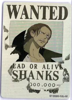 BOX HIT WANTED POSTER!!! ONE PIECE Shanks Holo - Image 1