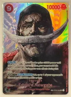 One Piece TCG OP02-004 Edward.Newgate SP English Edward Newgate Foil Alternate - Image 1