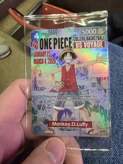 One Piece Monkey.D.Luffy US College Basketball Promo Card IN HAND SHIPS TODAY! - Image 1