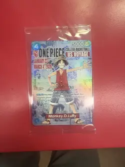 One Piece Monkey.D.Luffy US College Basketball Promo Card IN HAND SHIPS TODAY! - Image 1