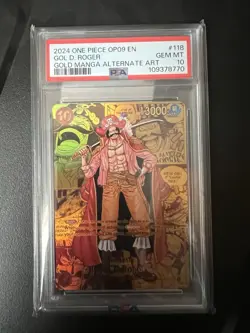 One Piece Gol.D.Roger OP09-118 Emperors in the New World Card English, PSA 10 - Image 1