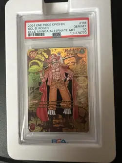 One Piece Gol.D.Roger OP09-118 Emperors in the New World Card English, PSA 10 - Image 2