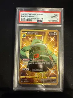 Pokemon Bronzong Full Art Secret Chilling Reign #223 Graded Card PSA 10 - Image 1