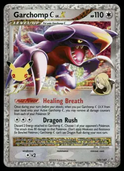 Garchomp C LV.X NM 145/147 Celebrations: Classic Collection Pokemon Card - Image 1