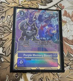 Digimon Card Game Purple Memory Boost! P-040 SR Premium Card Collection Alt Art - Image 1