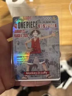 One Piece Monkey D Luffy Rutgers US Voyage Card + Poster + Shirt Jan 23 P055 - Image 1