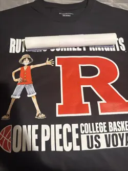 One Piece Monkey D Luffy Rutgers US Voyage Card + Poster + Shirt Jan 23 P055 - Image 2