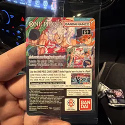 One Piece Monkey.D.Luffy US College Basketball Promo Card 1/23 In Hand - Image 2