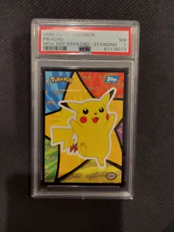PSA 7 Pikachu Sticker Card 1999 Topps Pokemon - Image 1