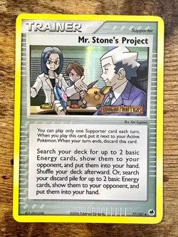 Mr Stone's Project 77/101 EX Dragon Frontiers Pokemon Card Reverse Holo - Lp/Vlp - Image 1
