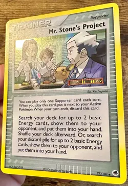 Mr Stone's Project 77/101 EX Dragon Frontiers Pokemon Card Reverse Holo - Lp/Vlp - Image 2