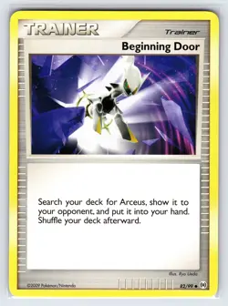 Beginning Door 82/99 Platinum Arceus Set Pokemon Card Uncommon Trainer - Nm/Vlp - Image 1