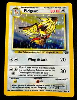 Jungle Pidgeot 8/64 MP Holo Rare Pokemon Card Pokemon TCG Moderate Play - Image 1