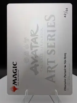 Obsessive Pursuit Art Card (Gold-Stamped Signature Series) Avatar ATLA MTG (NM) - Image 2