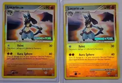 Lucario Reverse Holo Lot of 2 Cards Diamond & Pearl 6/130 2007 Pokemon TCG - Image 2