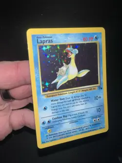 Pokemon Lapras 10/62 Fossil Holo! Pokemon Card! Vintage! WOTC NM - Image 4