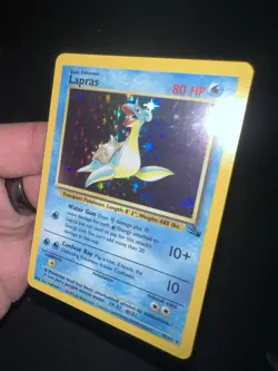 Pokemon Lapras 10/62 Fossil Holo! Pokemon Card! Vintage! WOTC NM - Image 5