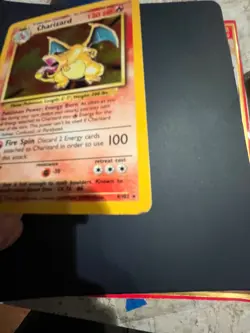Charizard Base Set Unlimited Holo 4/102 - LP/MP - Authentic Pokemon Card - Image 4