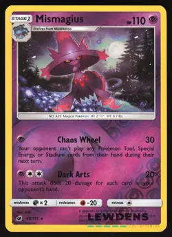 Mismagius - 40/111 - Reverse Holo Rare - Crimson Invasion - Pokemon Card - Image 1