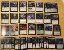 MTG Lot Of 43 Battle For Baldur’s Gate BLACK Cards Including FOILS - Image 1
