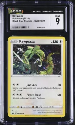 CGC 9 Rayquaza SWSH029 SWSH: Sword & Shield Promo Cards Cosmos Holo - Image 1
