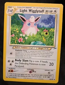 Light Wigglytuff - 54/105 - Pokemon Neo Destiny Unlimited Card WOTC LP - Image 1