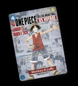 PREORDER - One Piece Monkey.D.Luffy US College Basketball Promo Card Exclusive - Image 1