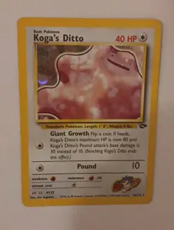💎Koga's Ditto 10/132 Gym Challenge Holo✨ Rare Vintage WOTC Pokemon Card💎psa - Image 1
