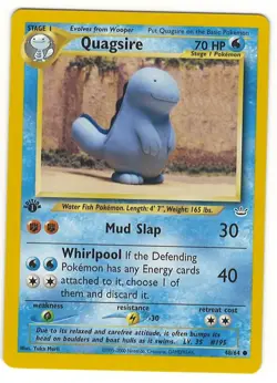 1ST EDITION POKEMON QUAGSIRE 48/64 NEO REVELATION POKEMON Card - NEAR MINT MINT - Image 1