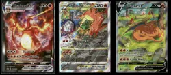 2022 Pokemon Charizard 3 Card Lot V, Vmax, Vstar Black Star Promo Sword Shield - Image 1