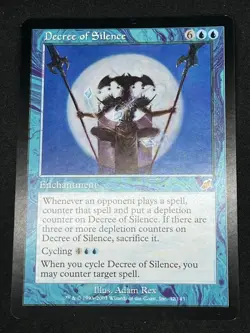 Magic the Gathering MTG Decree of Silence Blue Scourge Rare - Image 1